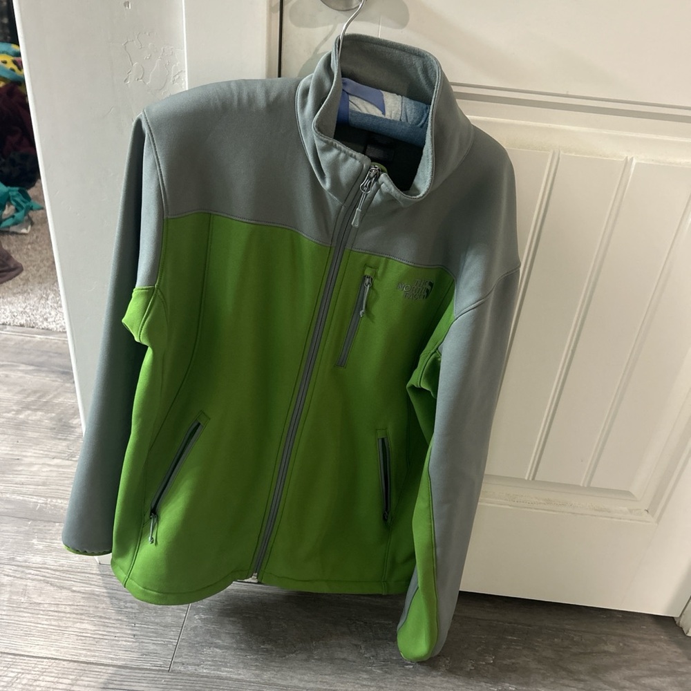 The North Face Kids Green and Gray Puffer Jacket